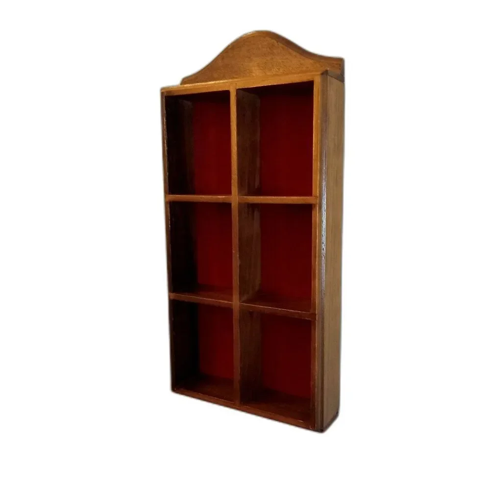 Vintage Curio Wall Cabinet Wooden